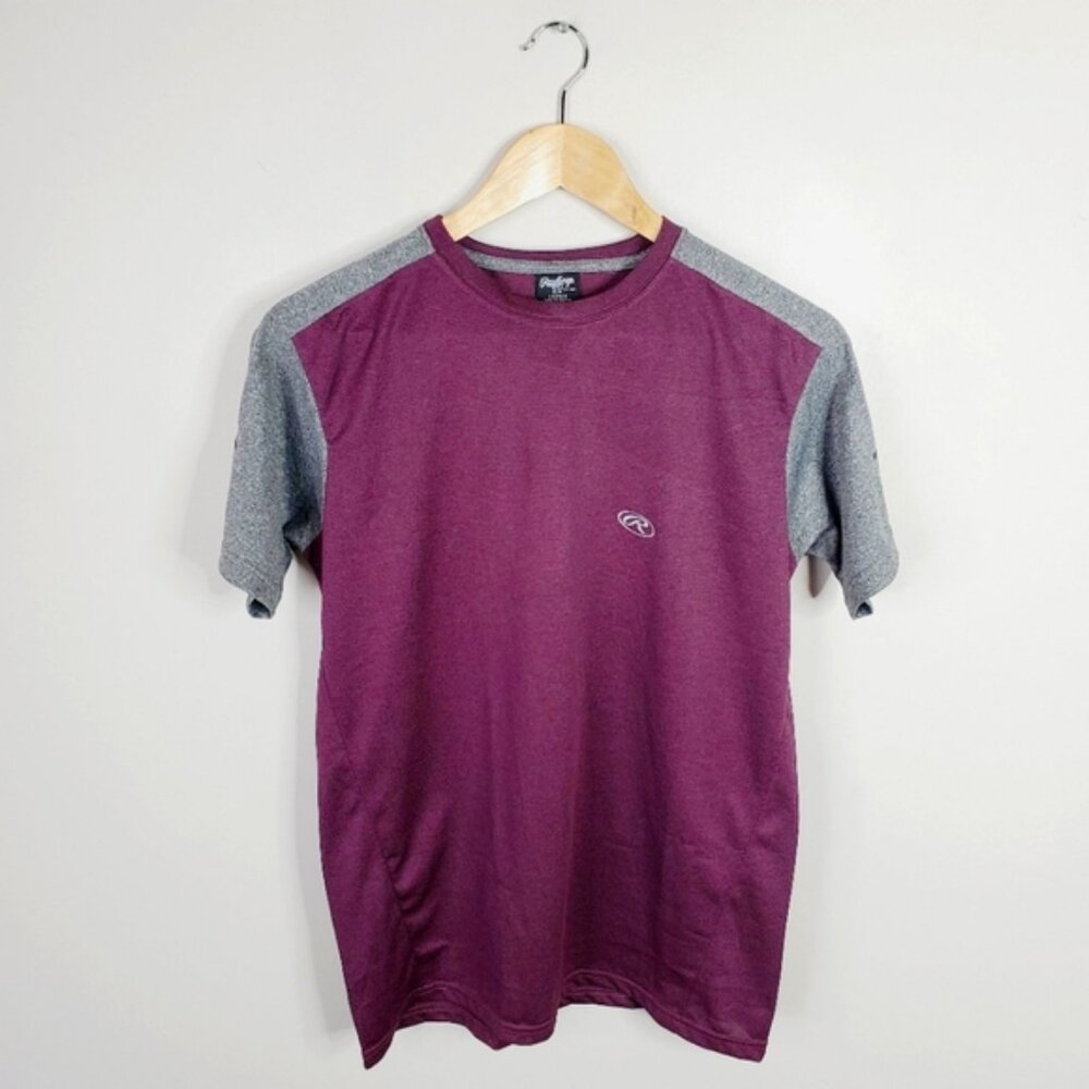 Rawlings Baseball Lightweight Sports Athletic Purple Tee S